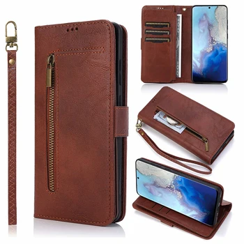 Haissky Zips Magneti Peňaženky obal pre Samsung Galaxy S20 S20 Ultra Odnímateľný Kože Flip puzdro Pre Samsung S20 Plus Kryt