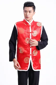 Šanghaj Príbeh Nové Predaj Tang vyhovovali Etnických Čínske Tradičné Oblečenie Vesta mužov čínsky Top Pre Zimné 2 Farba